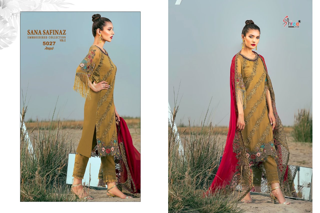 Shree Fabs Sana Safinaz Embroidered Collection 5027