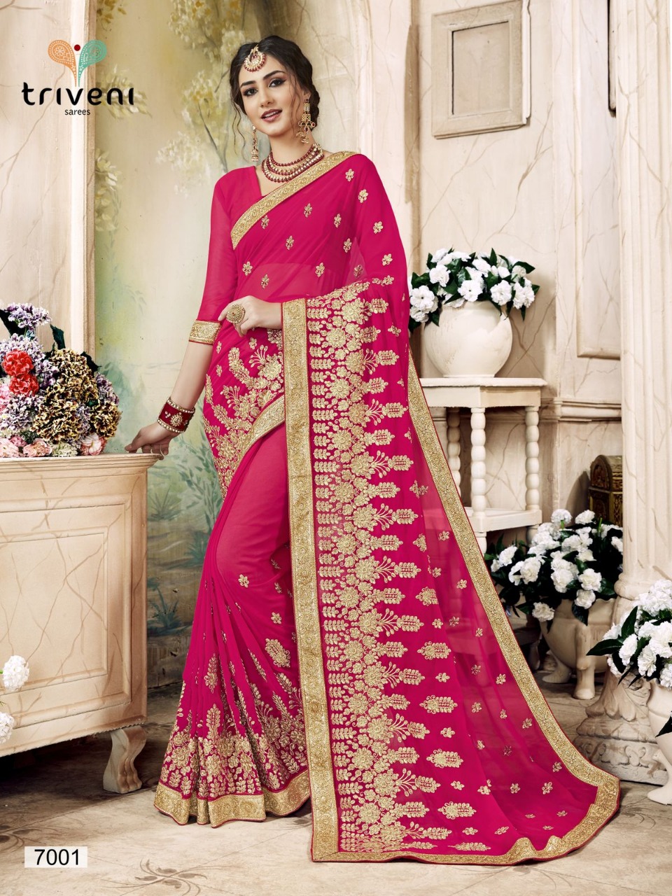 Triveni Traditional Embroidered Lehenga Saree 2207 - Designer Sarees by  TriveniSarees | Indian bridal outfits, Saree designs, Dress indian style
