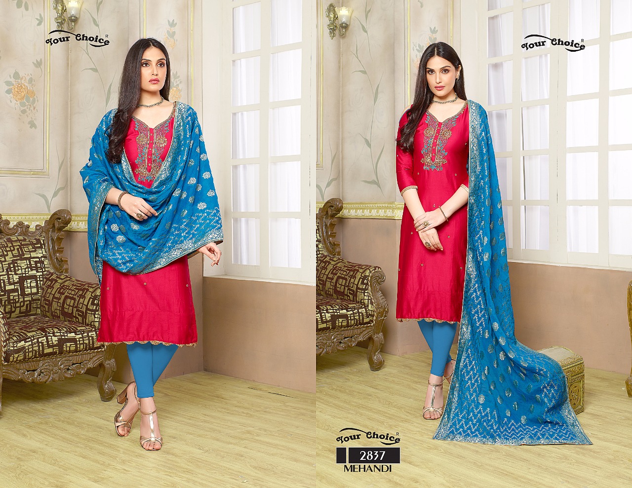Alok Charvi Banarasi Dupatta Cotton ladies Suit Collection at Best Rate